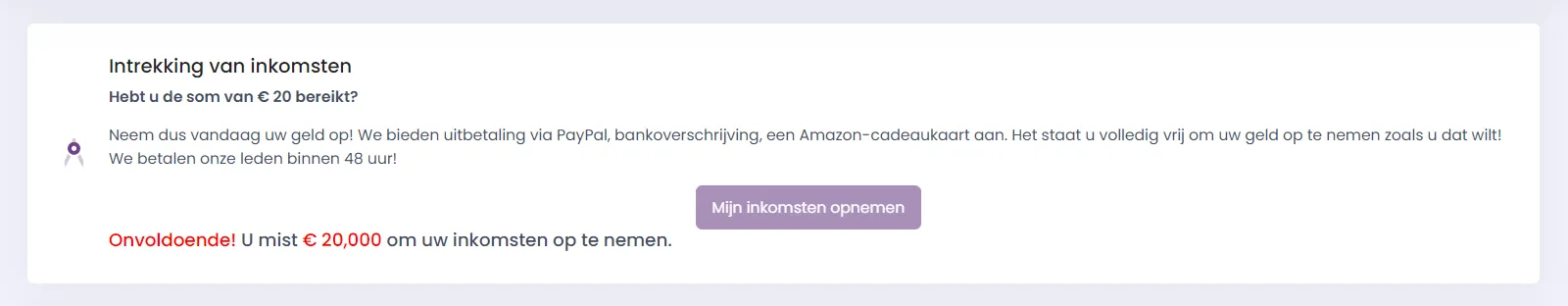 surveoo betalingsdrempel