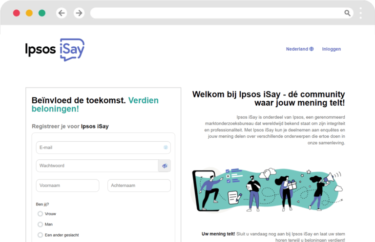 de homepage van ipsos i-say